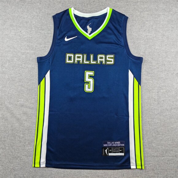 Mens Paige Bueckers #5 Dallas Wings Jersey Navy - Picture 2 of 5